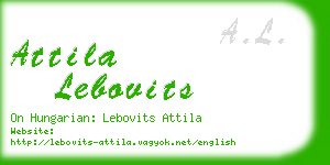 attila lebovits business card